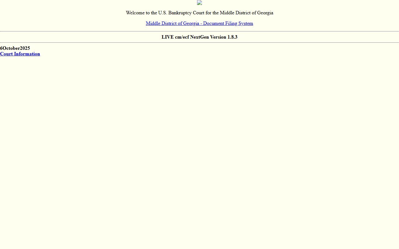 Randolph County court dockets bankruptcy CMECF system