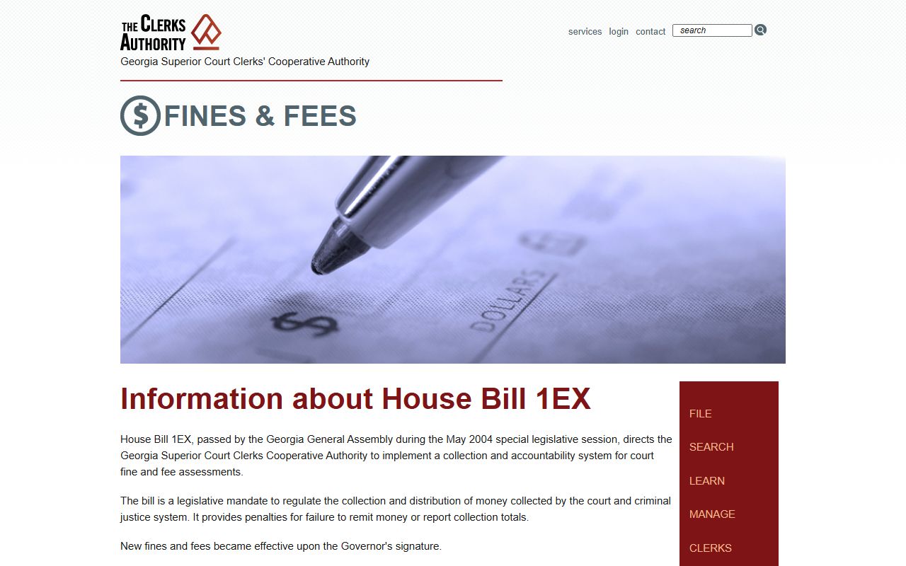 Randolph County court records GSCCCA fines and fees resource