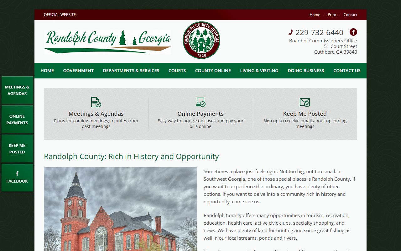 Randolph County court records official county home page
