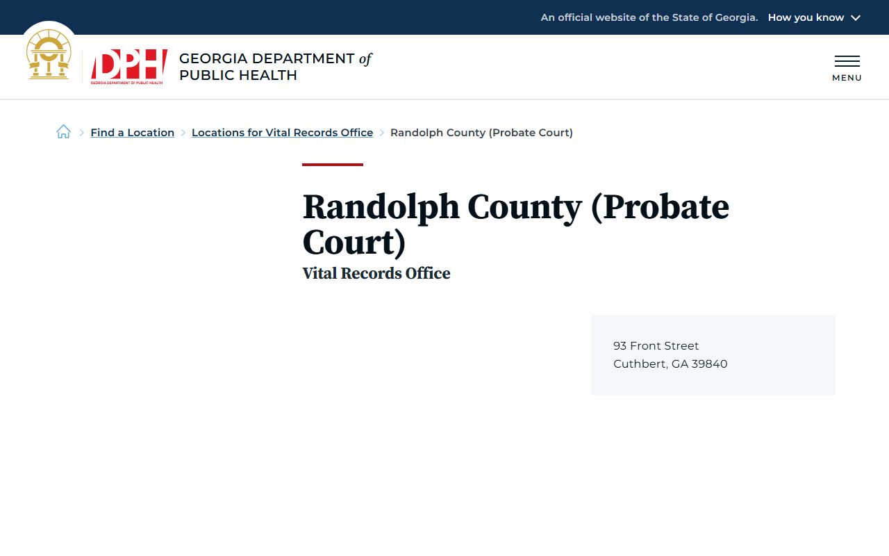 Randolph County marriage records DPH Probate Court listing
