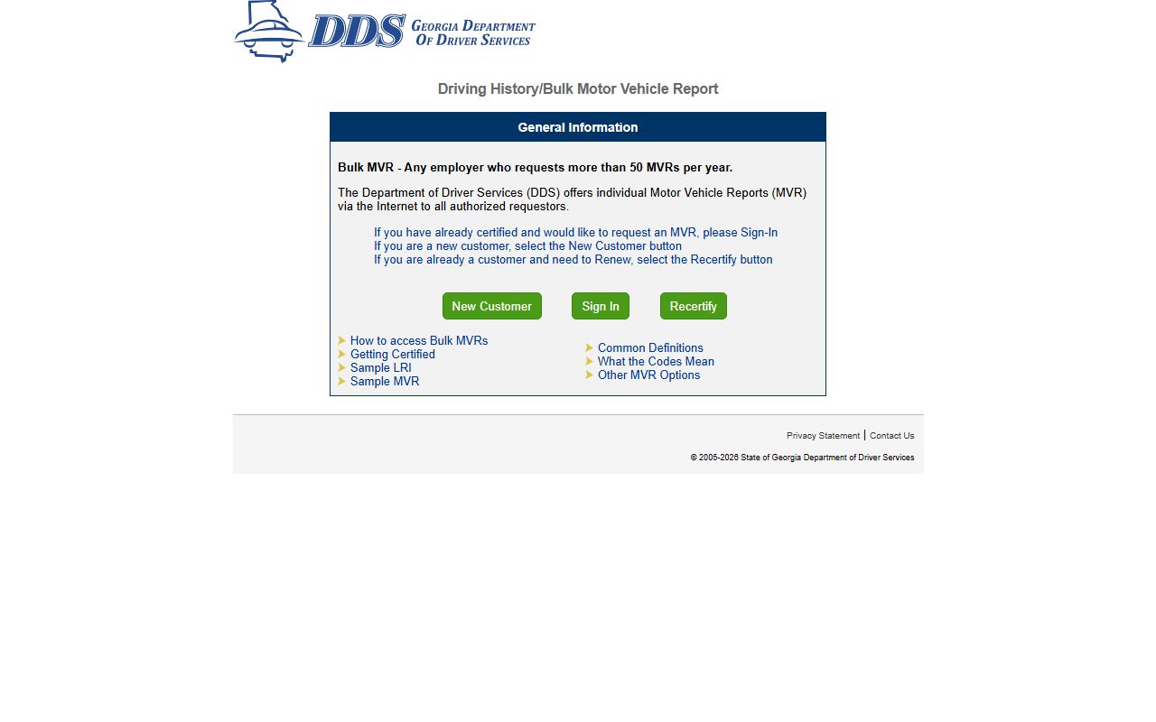 Randolph County traffic court records DDS online MVR portal